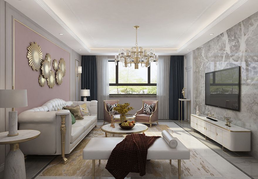 合志家園?；?50平米美式輕奢